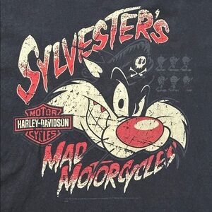 Men’s Vintage Harley Davidson Sylvester’s Mad Motorcycles Shirt